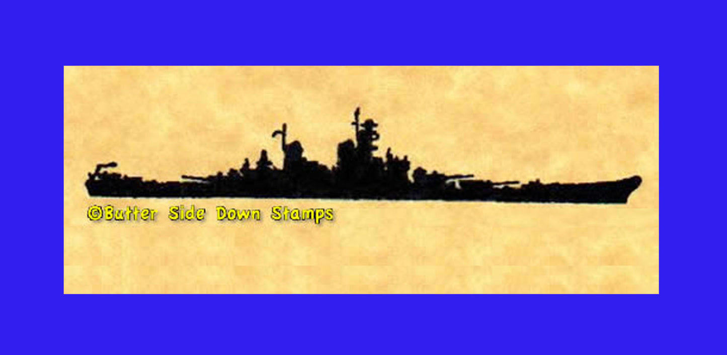 Iowa Class battleship silhouette 