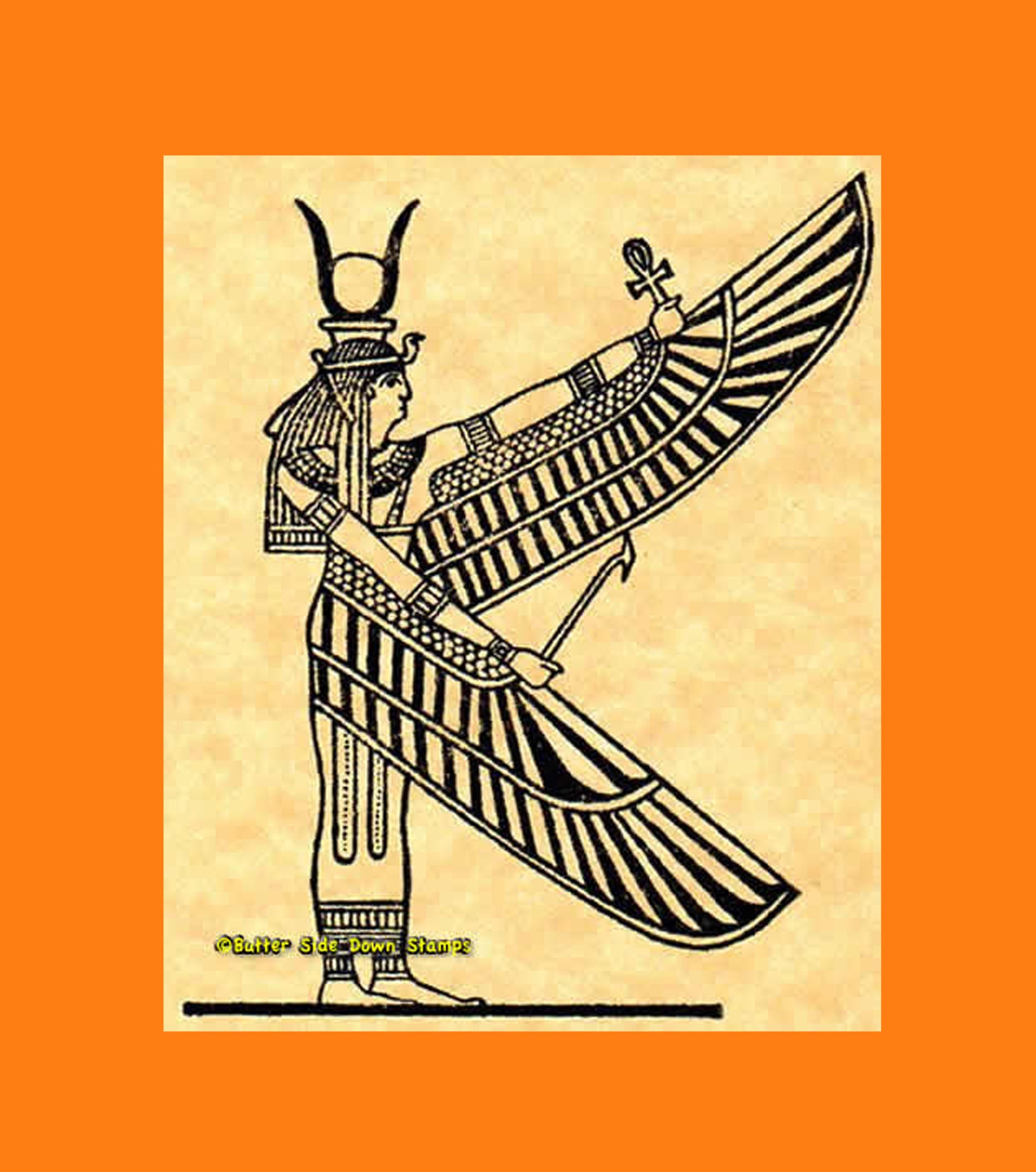 Egyptian Goddess Isis Rubber Stamp
