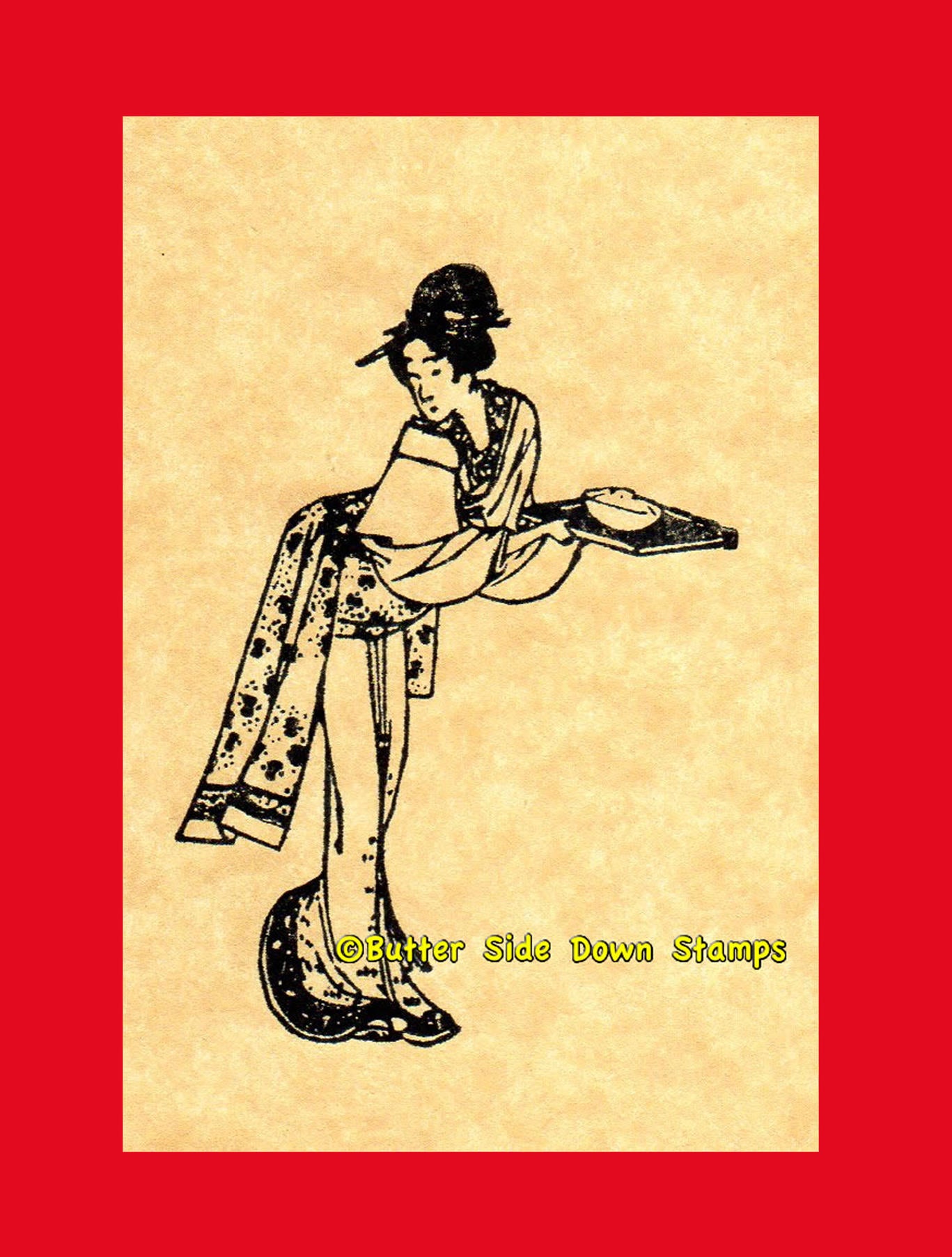 Geisha Rubber Stamp