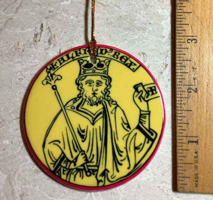King Alfred the great ceramic ornament