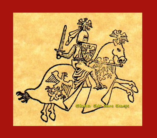 Medieval Knight Rubber Stamp