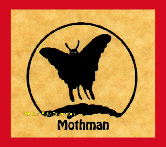 Mothman Moon Rubber Stamp