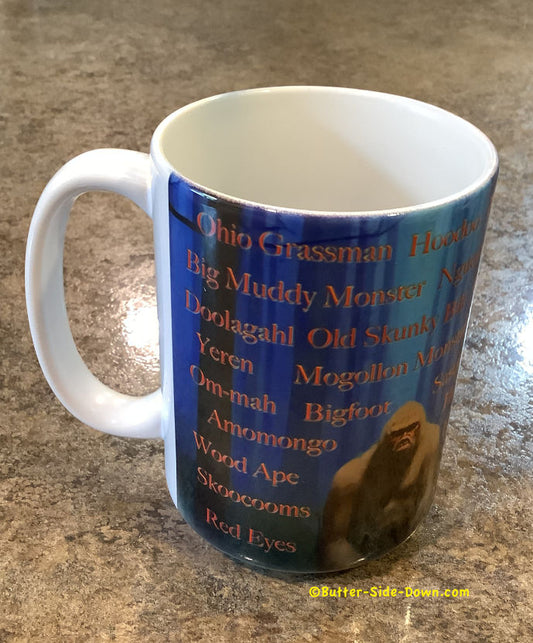 Many Names of Sasquatch coffee mug