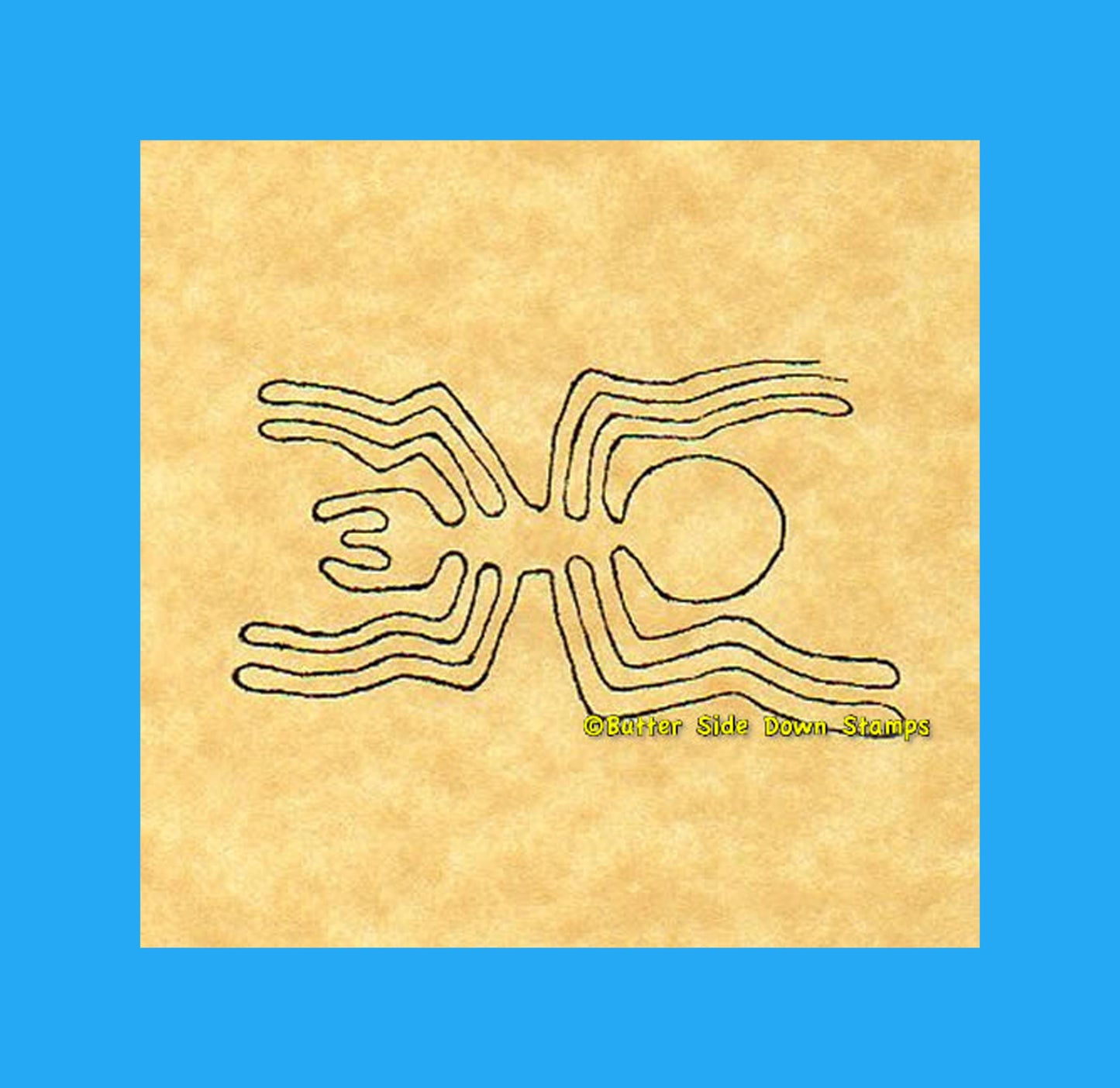 Nazca Lines Spider Rubber Stamp