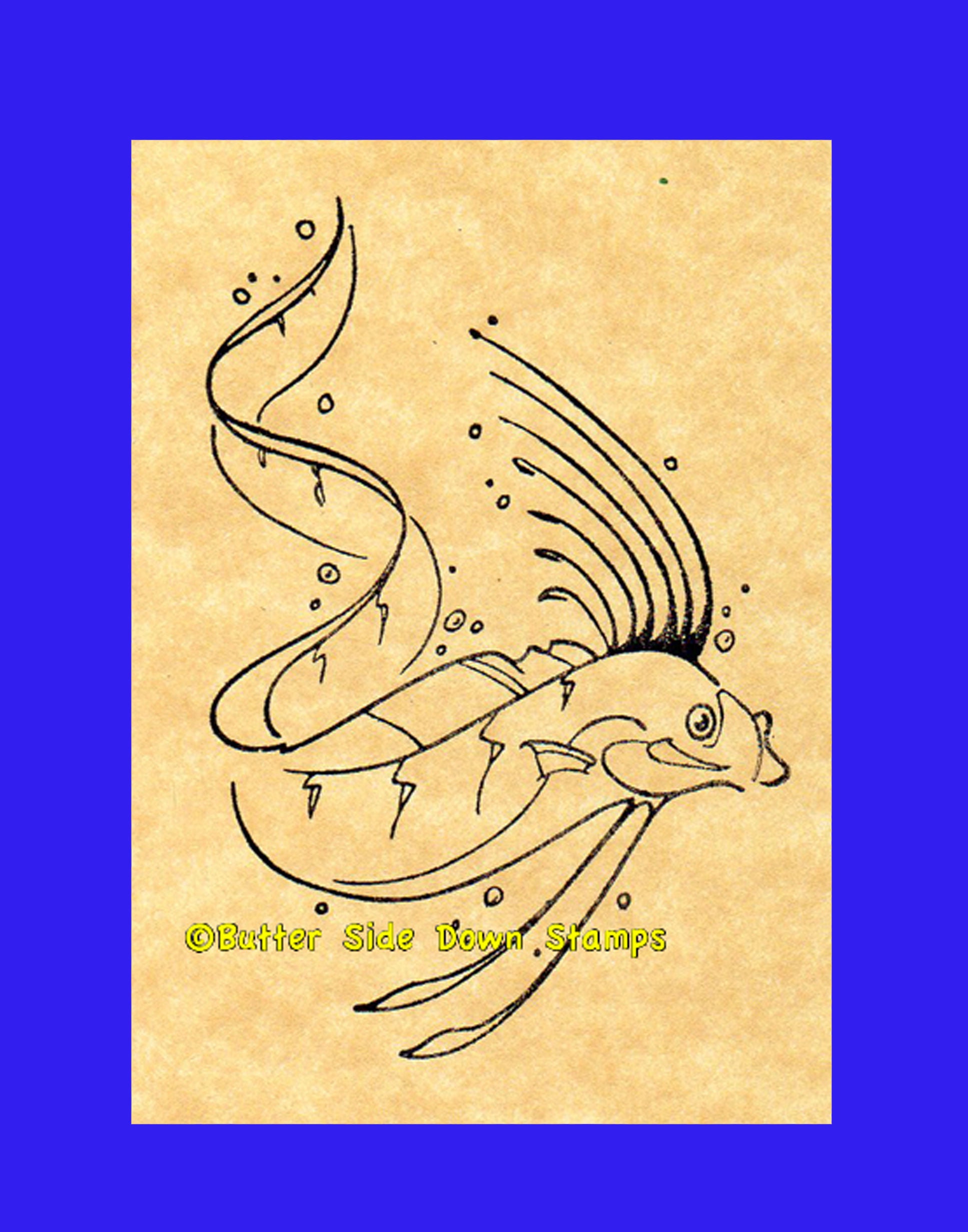 Oarfish Rubber Stamp 
