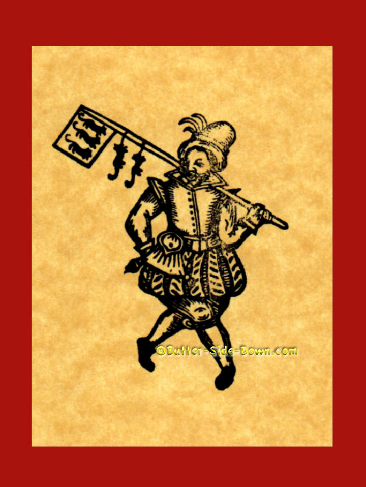 Medieval rat catcher rubber stamp