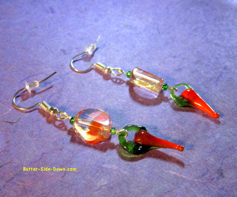 Glass Pepper Earrings