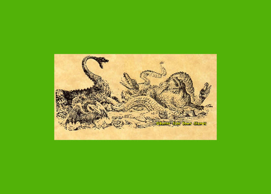 Prehistoric Reptiles Rubber Stamp