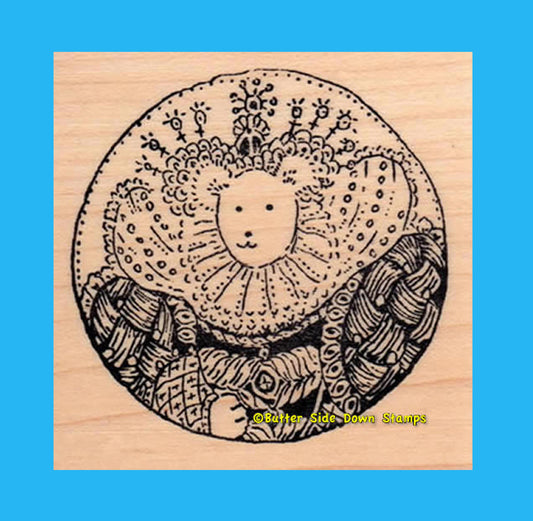 Queen Elizabear Teddy Bear Rubber Stamp