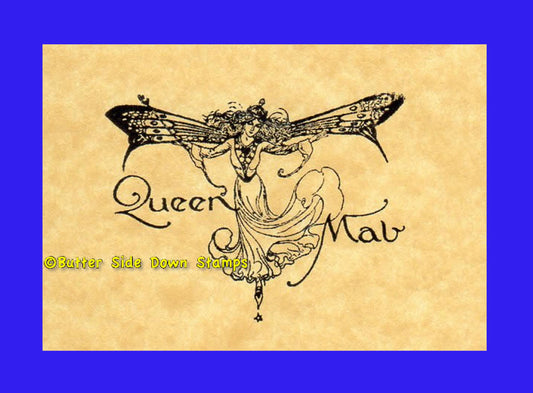 Fairy Queen with wings and sceptre. 