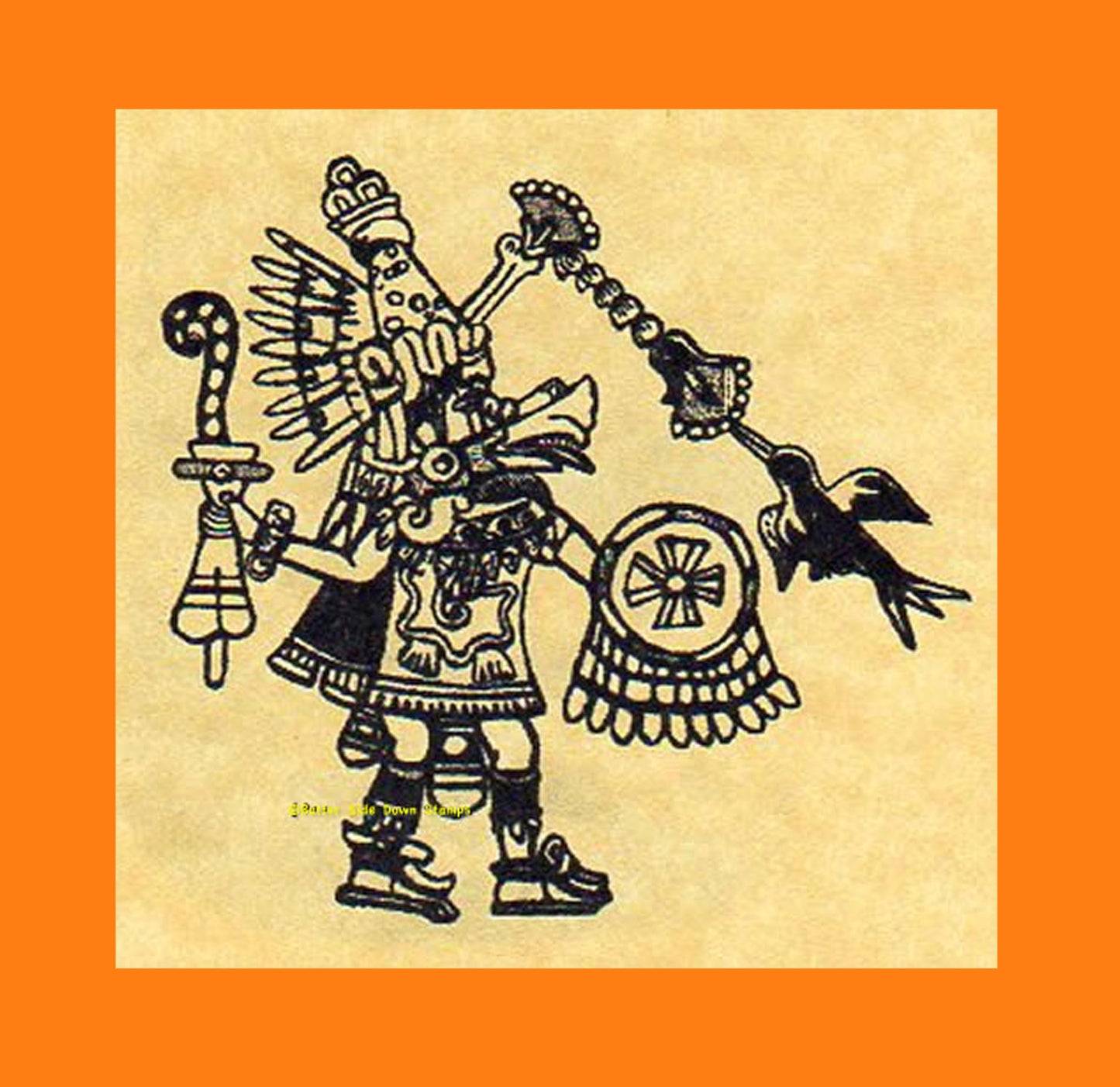 Quetzalcoatl Rubber Stamp