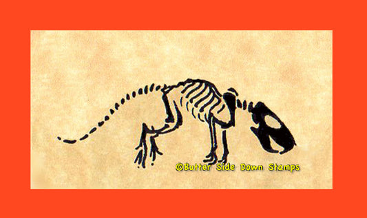 Rat Skeleton Rubber Stamp
