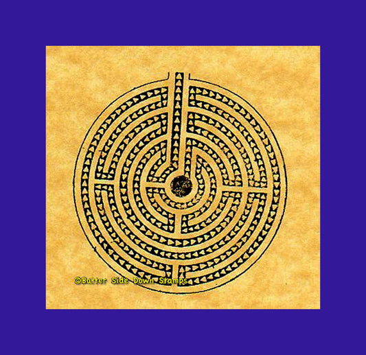 Ravenna Labyrinth Rubber Stamp