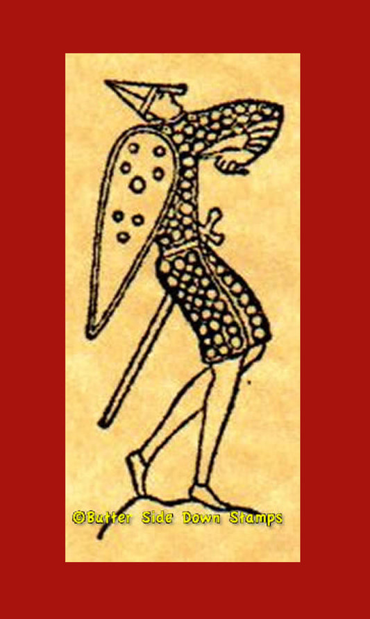 Saxon Soldier Rubber Stamp