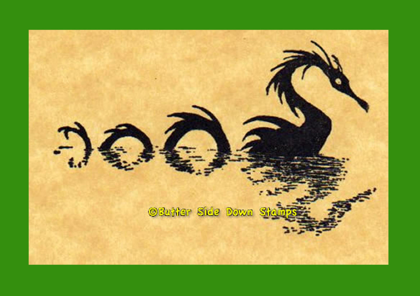 Sea Serpent Rubber Stamp