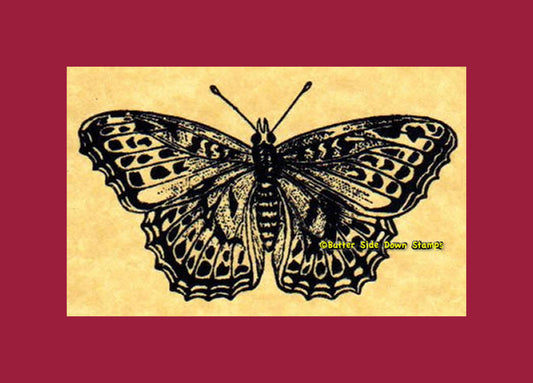 Silverstripe Fritillary Butterfly Rubber Stamp