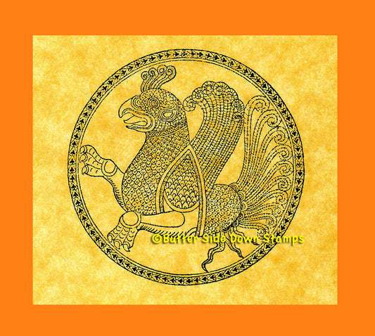 Simurgh Persian Phoenix design.