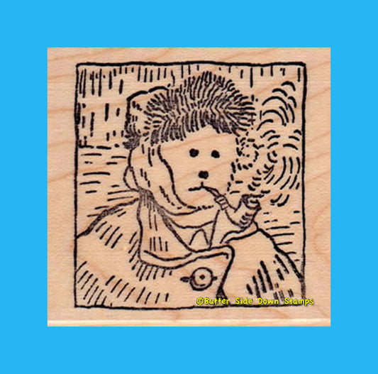 Vincent van GoghBear Teddy Bear Rubber Stamp