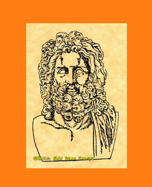 Zeus Lord of Olympus Rubber Stamp