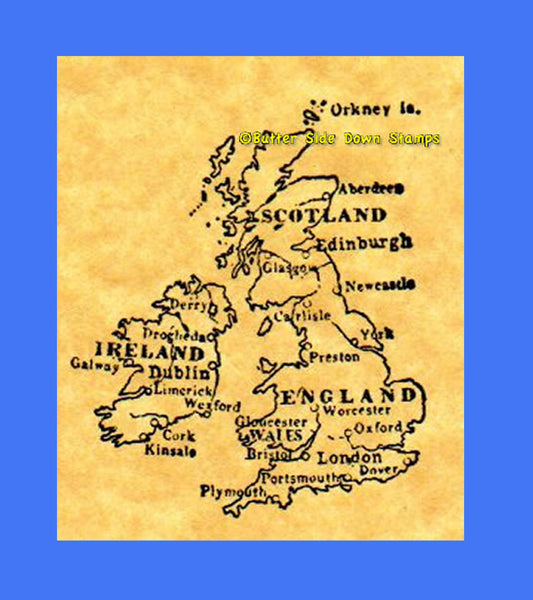 British Isles Rubber Stamp