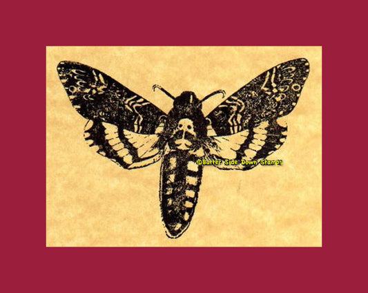 Death's-head Hawkmoth Rubber Stamp