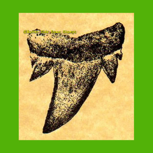 Mackerel Shark Tooth Rubber Stamp