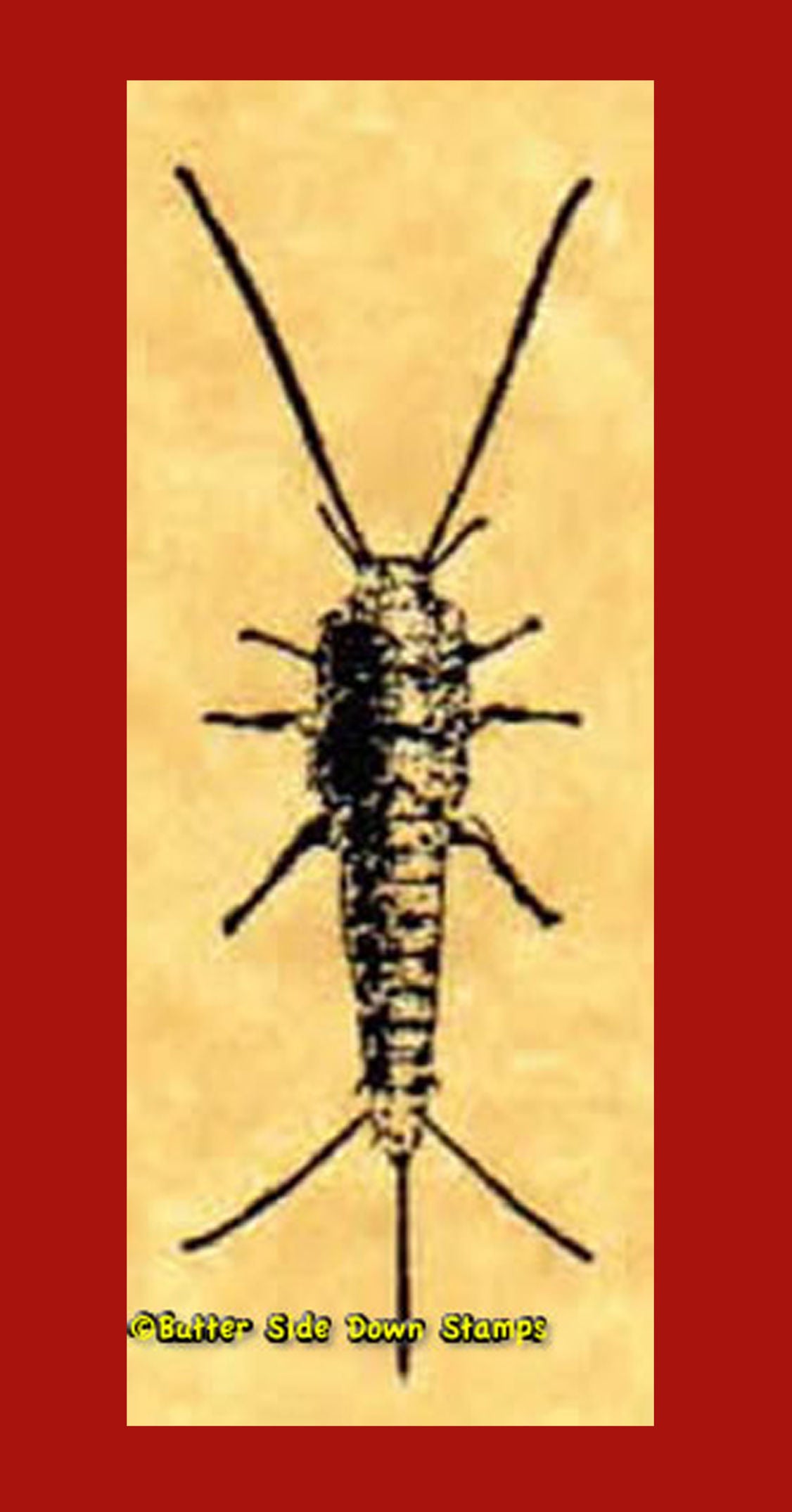 Silverfish Vermin Rubber Stamp