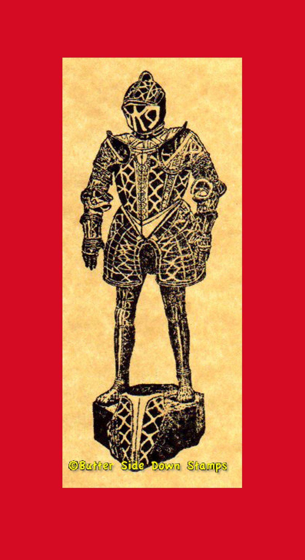 Suit of Armor Rubber Stamp