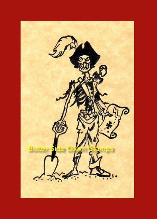 Undead Pirate Captain with treasure map