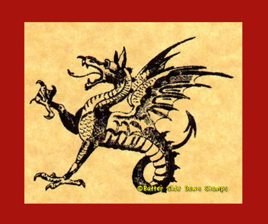 Wyvern Dragon Rubber Stamp