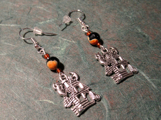 Haunted House Bumblebee Jasper Earrings