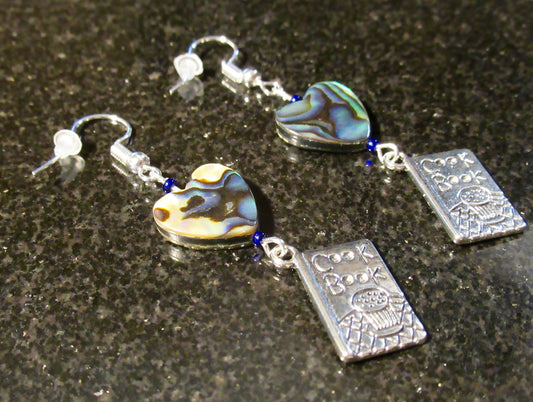 Love to Cook Abalone Heart Earrings