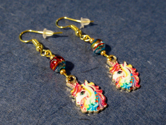 Magic Unicorn Enamel Earrings