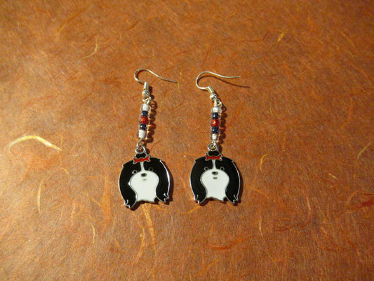 Lasa Apso Enamel Czech Earrings