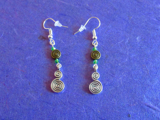 Celtic Spiral Petroglyph Earrings