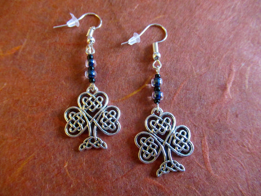 Black Clover Czech Earrings